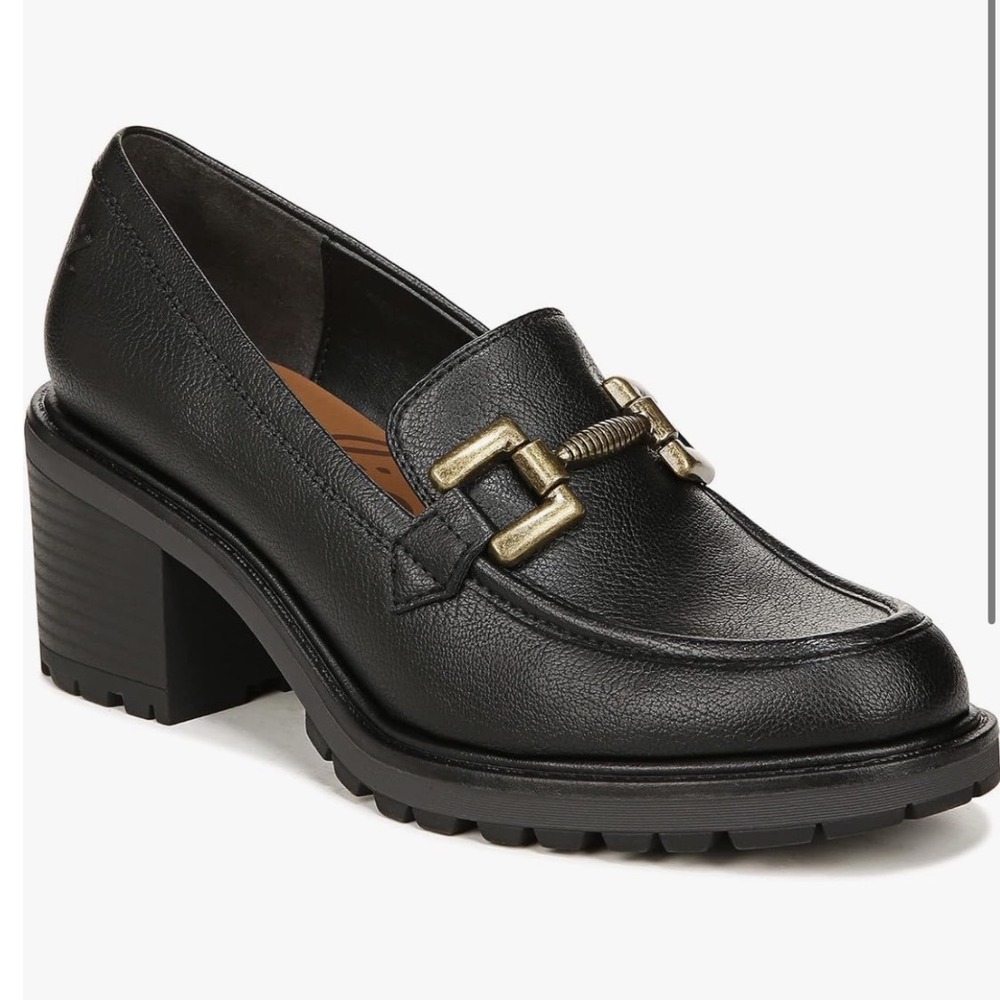 Zodiac Vintage Y2K Lug Sole Black Leather Gemma Loafers Women's Size 10